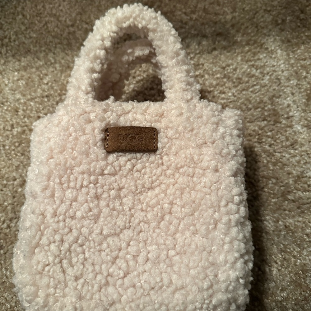 UGG(r) Mini Maribel High Pile Fleece Crossbody Bag in Natural